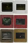 Slide frames, 1940 (metal or card) to 1985 (plastic)