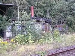 Collaspsed platform building, former platform 2