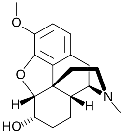 Chemical structure of α-hydrocodol (dihydrocodeine).