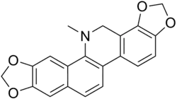 2D representation of the chemical structure of dihydrosanguinarine .