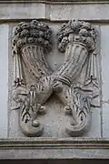 Renaissance cornucopia on the Maison des Cariatides, Dijon, France, unknown architect or sculptor, c.1550-1600[6]