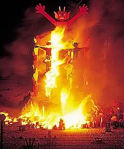 'Cremada del Dimoni' in Badalona (Catalonia).