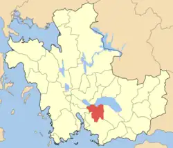 Location within the regional unit