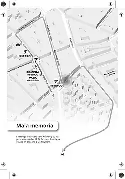 Temporal discrepancy between the witness and the mother's route.