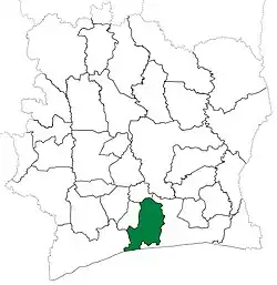 Divo Department from 1980 to 2008. (Other subdivision boundaries began to change in 1988.)