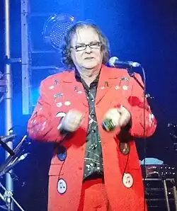 Performing with the Bushwackers, National Celtic Festival, Portarlington, Victoria, 2010.