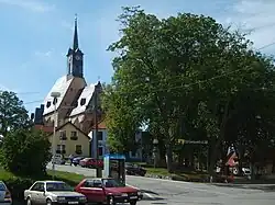 The square with Church of Saint Giles