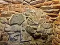 Section of the former defensive wall preserved in the basement wall of the Florentine House