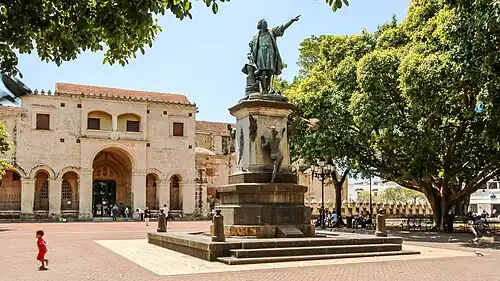 Cathedral and Statue of Columbus