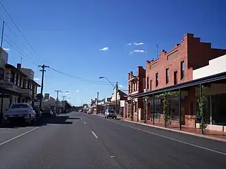 Main street passing through Donald