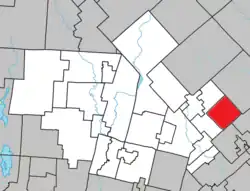 Location within Les Laurentides RCM