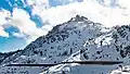 North aspect of Donner Peak with railroad snowshed.