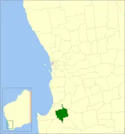 Location in Western Australia