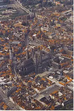 Aerial view of Tournai