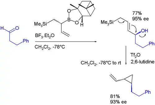 Double allylation reagent based on boronic ester