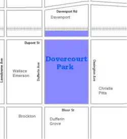 Location of Dovercourt Park