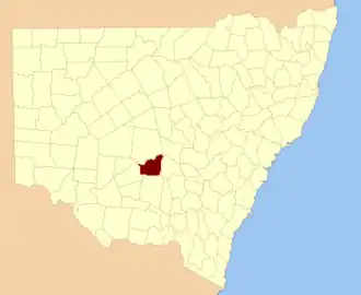 Location in New South Wales