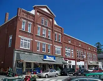 Music Hall and Savings Bank Blocks, Farmington, 1882 and 1887.
