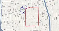 Location of Robbins Park Historic District within Hinsdale