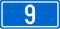 Croatian D9 road shield