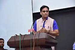 Rakesh Sinha speaking at a public event