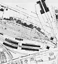 Site plan of the Leipzig station from 1877