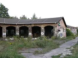 The now-demolished roundhouse from 1869 was only a ruin in 2009.