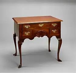 Cabriole legs with slipper feet. Dressing Table, American, 1740–50