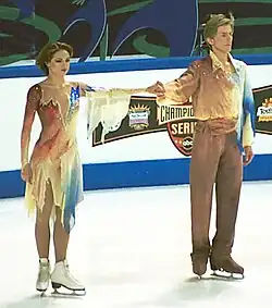 Margarita Drobiazko and Povilas Vanagas at the 2001 Grand Prix Final