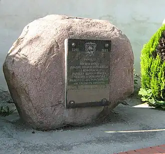 Memorial stone on the site of Daniel's coronation in Drohiczyn