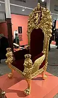 Throne of the King of Norway, used for the opening of parliament