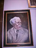 A portrait of the poet at old age.