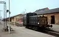 Frichs shunter locomotive from DSB at Silkeborg station in 1979.