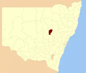 Location in New South Wales