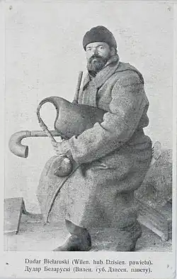 Image 9Belarusian dudar (duda player), 1904 postcard (from Culture of Belarus)