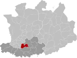 Location of Duffel in the province of Antwerp