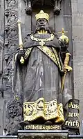 A statue of Kaiser Wilhelm I in Duisburg