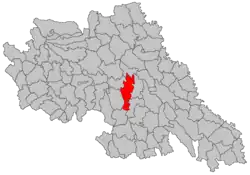 Location in Iași County