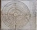 Labyrinth on the portico of the cathedral