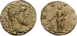 Dupondius Fortuna with gubernaculum