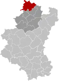 Location of Durbuy in Luxembourg province