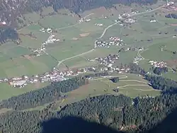 Durchholzen seen from the Zahmer Kaiser mountains