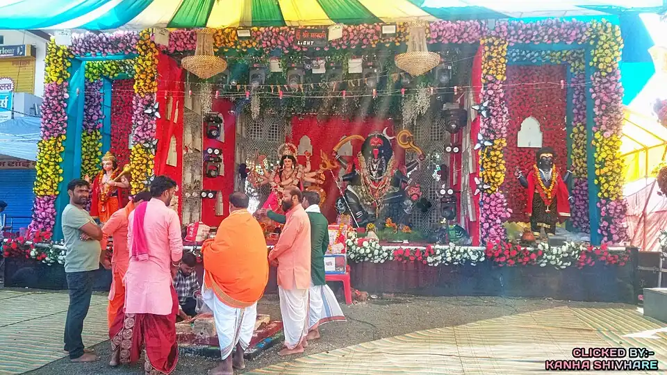 Navratri Durga Puja pandaal at Centre point-Ghansor