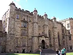The main entrance to the college from the courtyard.