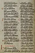 Part of A solis[7] with Anglo-Saxon gloss, Durham, 11th century