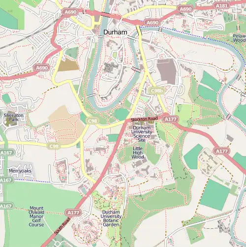 Durham University Library is located in Durham, England