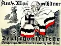 Propaganda poster of DVFP evoking the spirit of Otto von Bismarck.