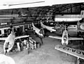These aircraft in Dryden's NACA hangar show the some of the research activities being undertaken in the 1950s