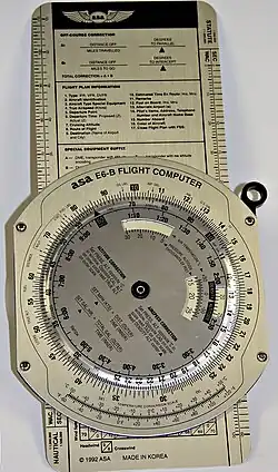 An E6-B aviation computer