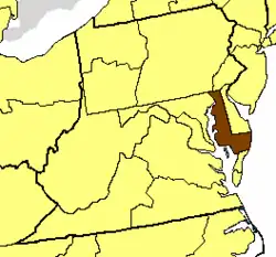 Location of the Diocese of Easton